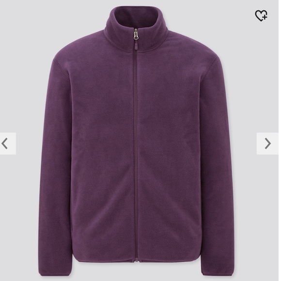 Uniqlo unisex dark purple fleece full zip jacket NWT - Picture 1 of 10